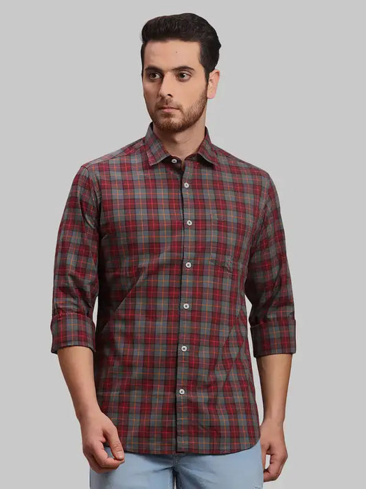Men Tailored Fit Blue Shirt