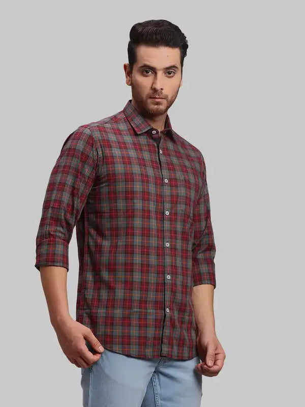 Men Tailored Fit Blue Shirt