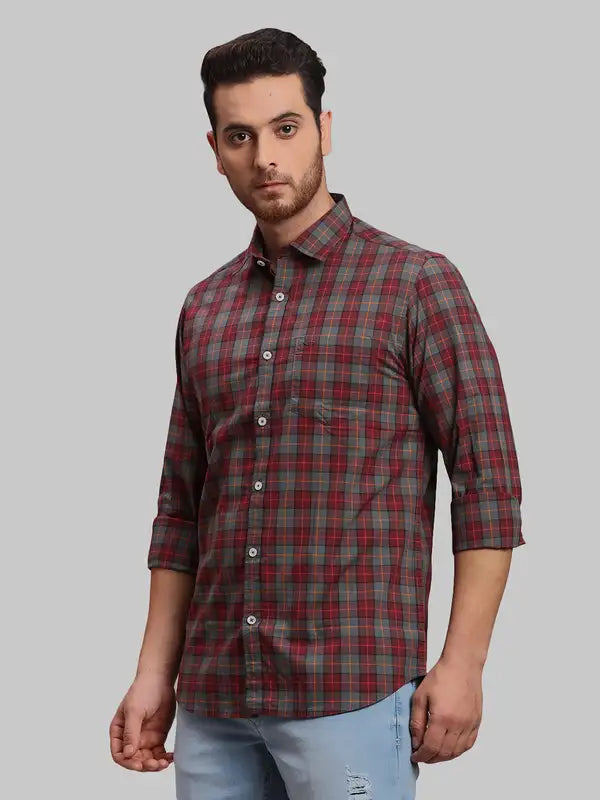Men Tailored Fit Blue Shirt