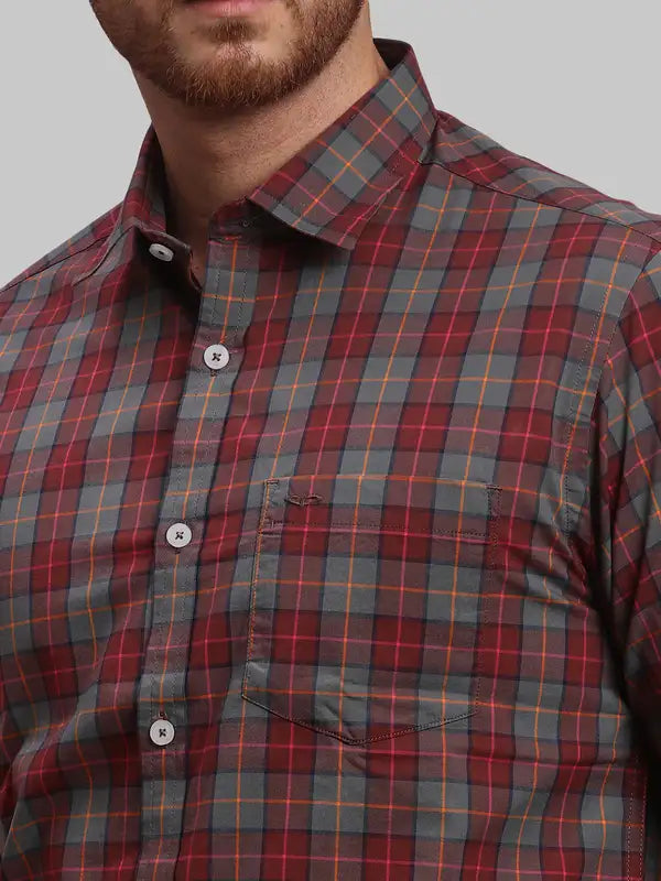 Men Tailored Fit Blue Shirt