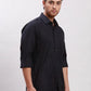 Men Yellow Tailored Fit Solid Cotton Full Sleeves Shirts