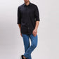 Men Yellow Tailored Fit Solid Cotton Full Sleeves Shirts