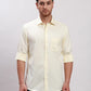 Men Blue Tailored Fit Solid Cotton Full Sleeves Shirts