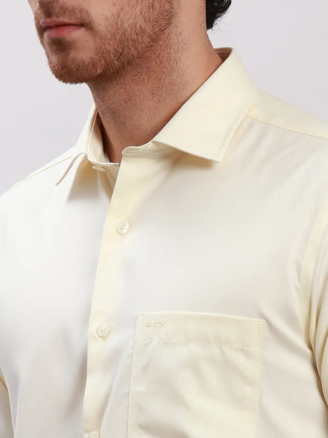 Men Blue Tailored Fit Solid Cotton Full Sleeves Shirts