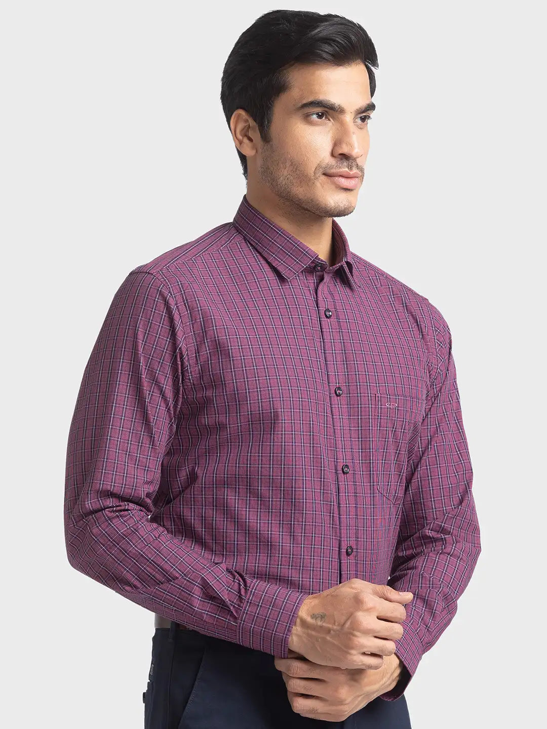 Men Tailored Fit Medium Fawn Shirt