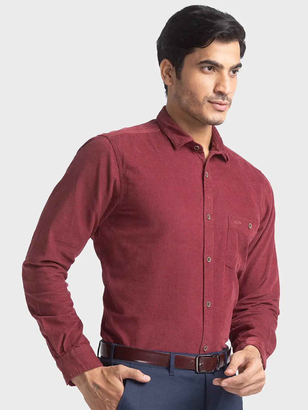 Men Tailored Fit Medium Blue Shirt