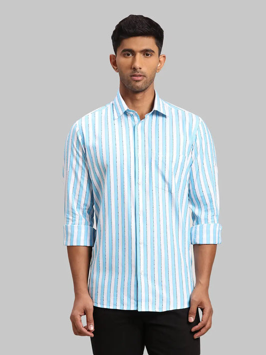 Men Tailored Fit Medium Green Shirt