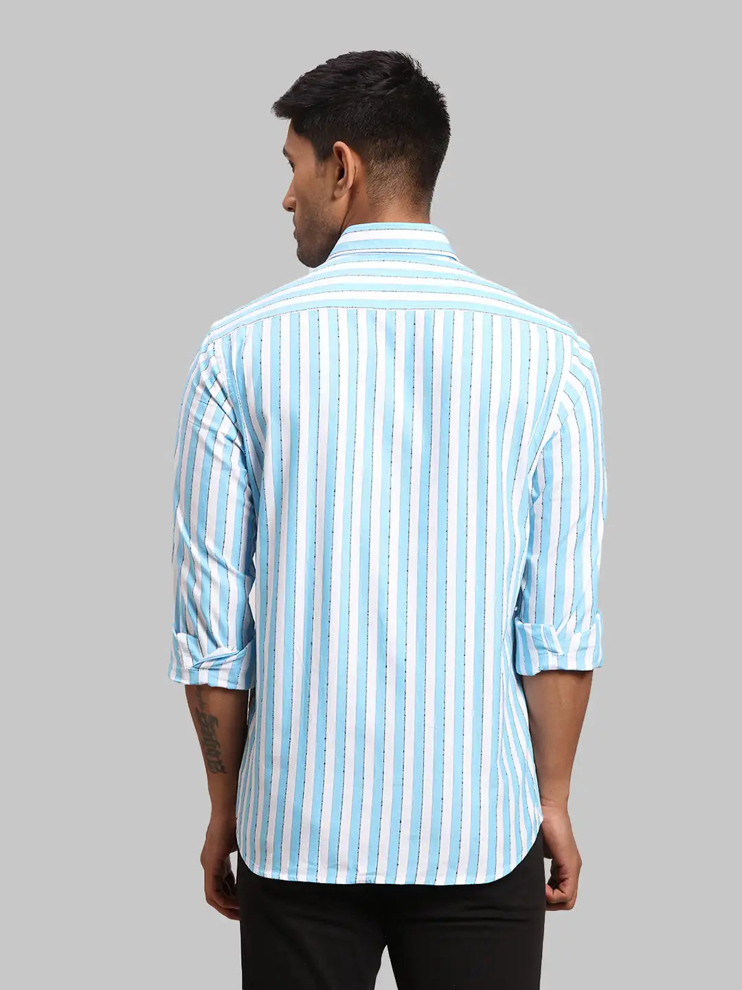 Men Tailored Fit Medium Green Shirt