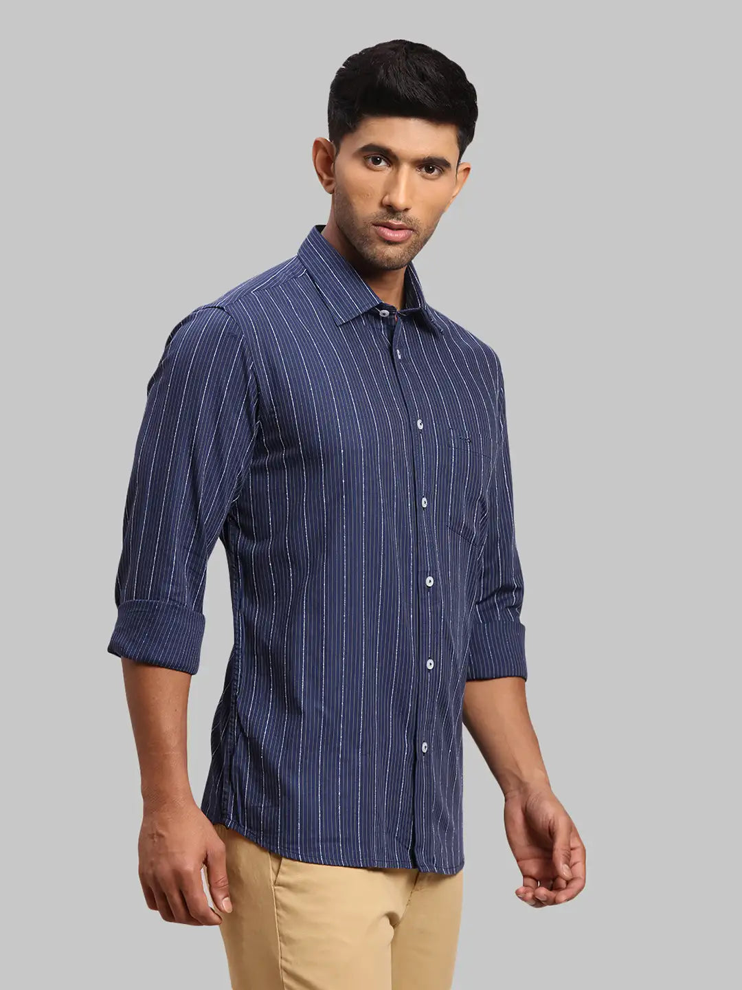 Men Tailored Fit Medium Blue Shirt