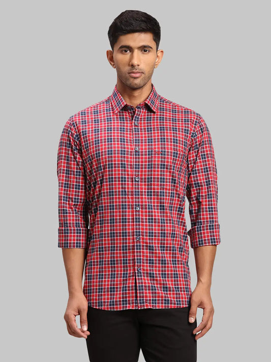Men Tailored Fit Dark Green Shirt