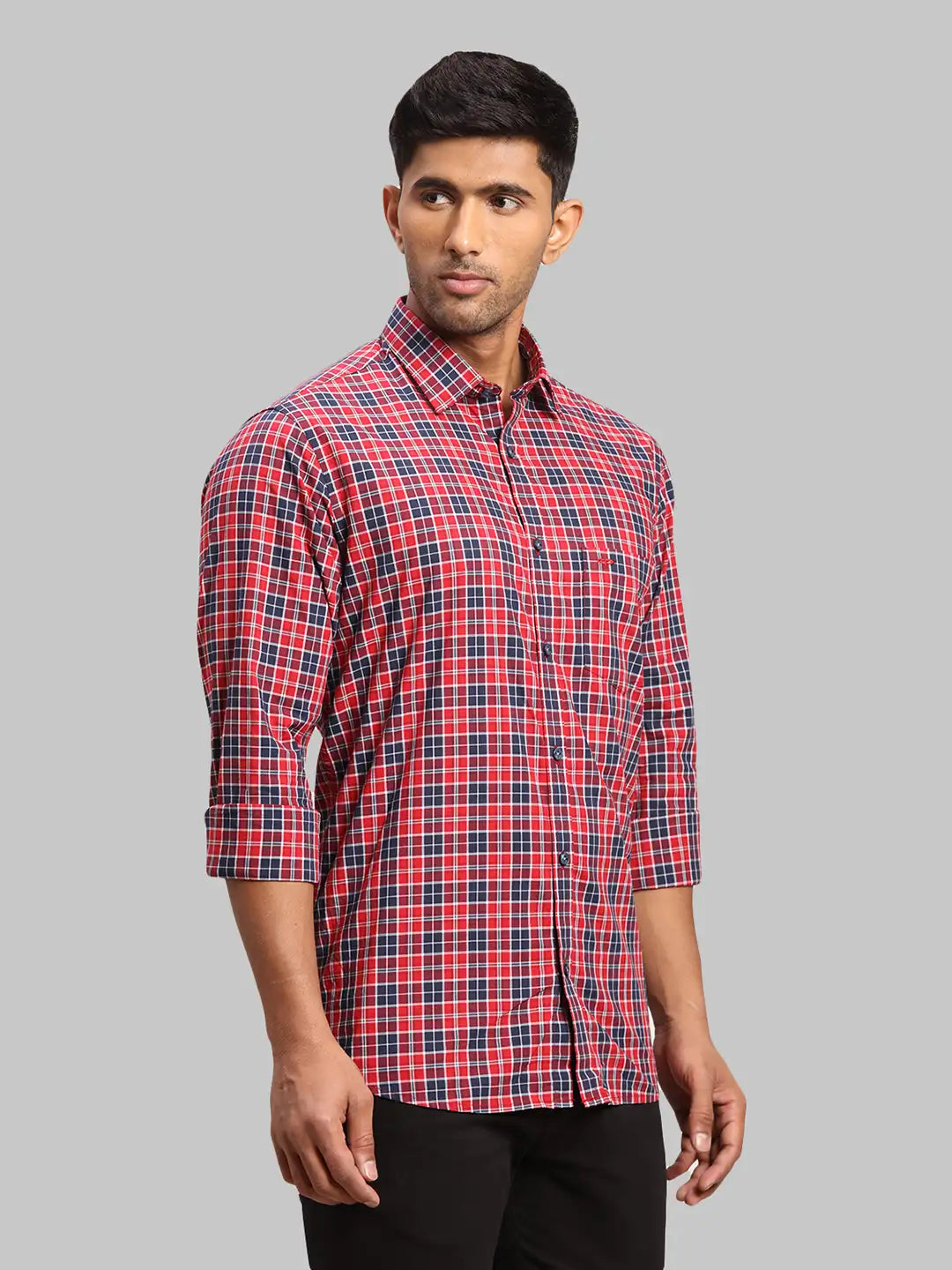 Men Tailored Fit Dark Green Shirt