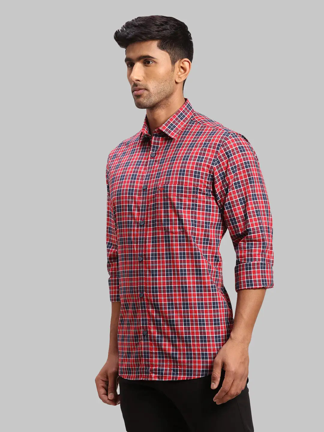 Men Tailored Fit Dark Green Shirt