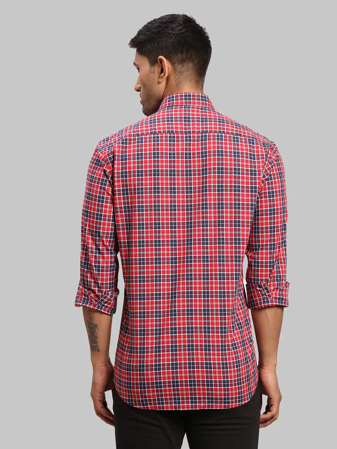 Men Tailored Fit Dark Green Shirt