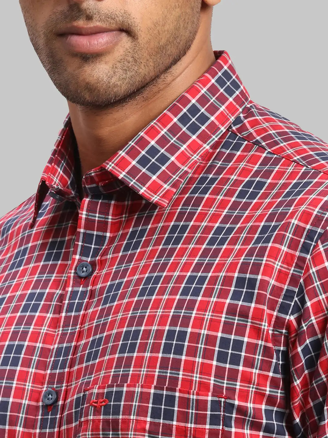 Men Tailored Fit Dark Green Shirt