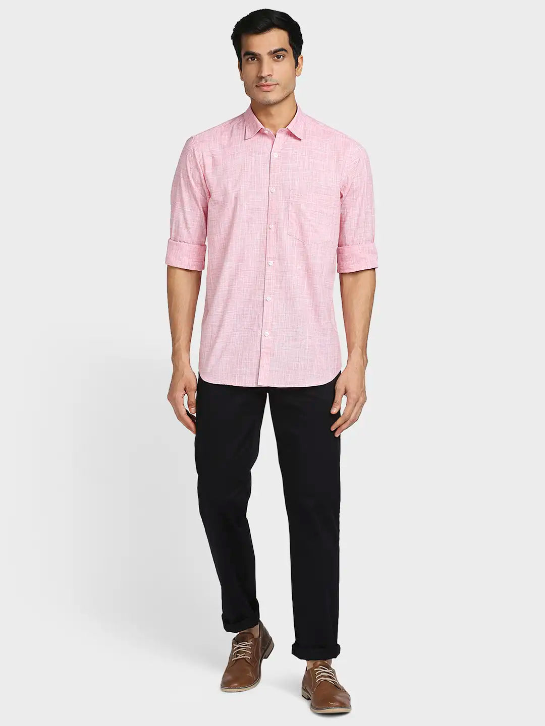 Men Tailored Fit Medium Blue Shirt