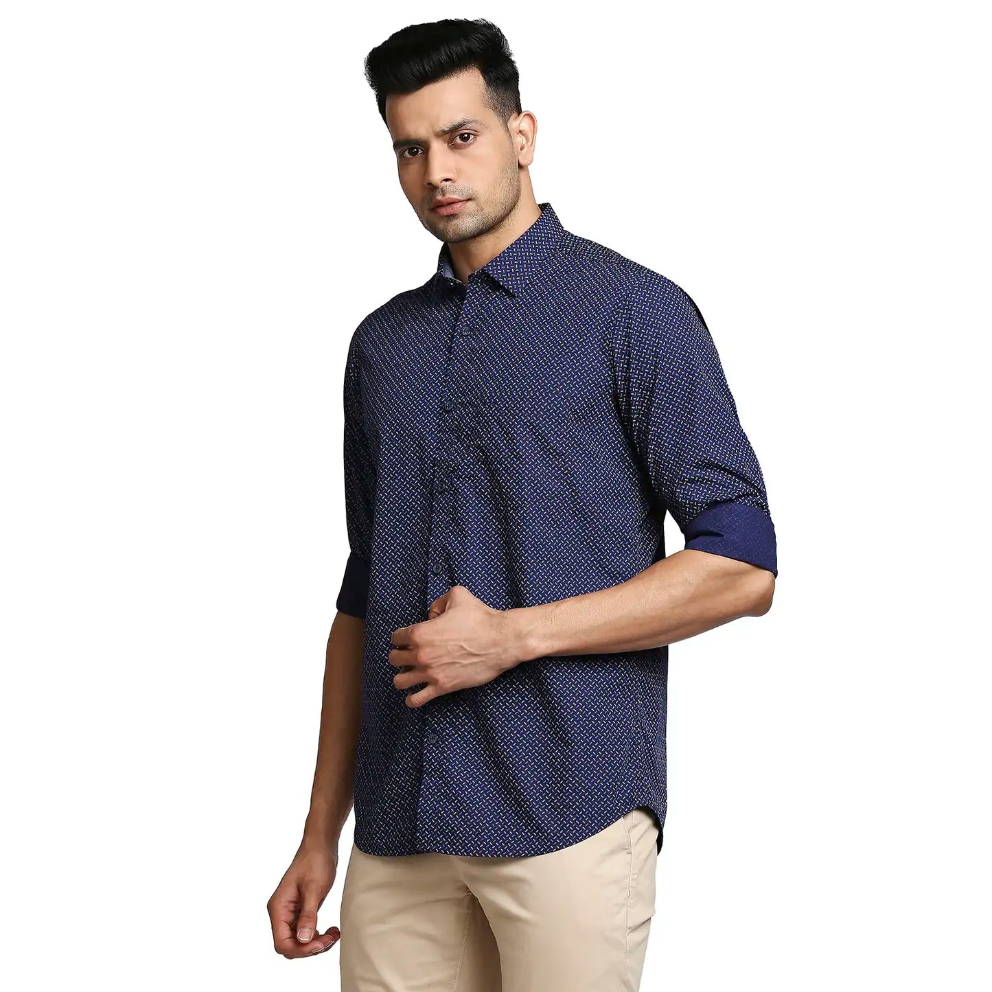 Men Tailored Fit Medium Orange Shirt