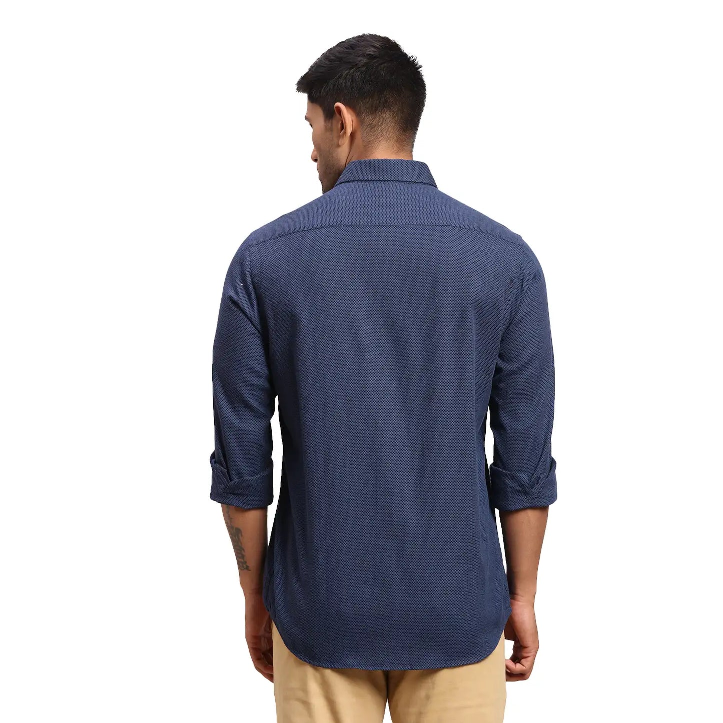 Men Tailored Fit Medium Green Shirt