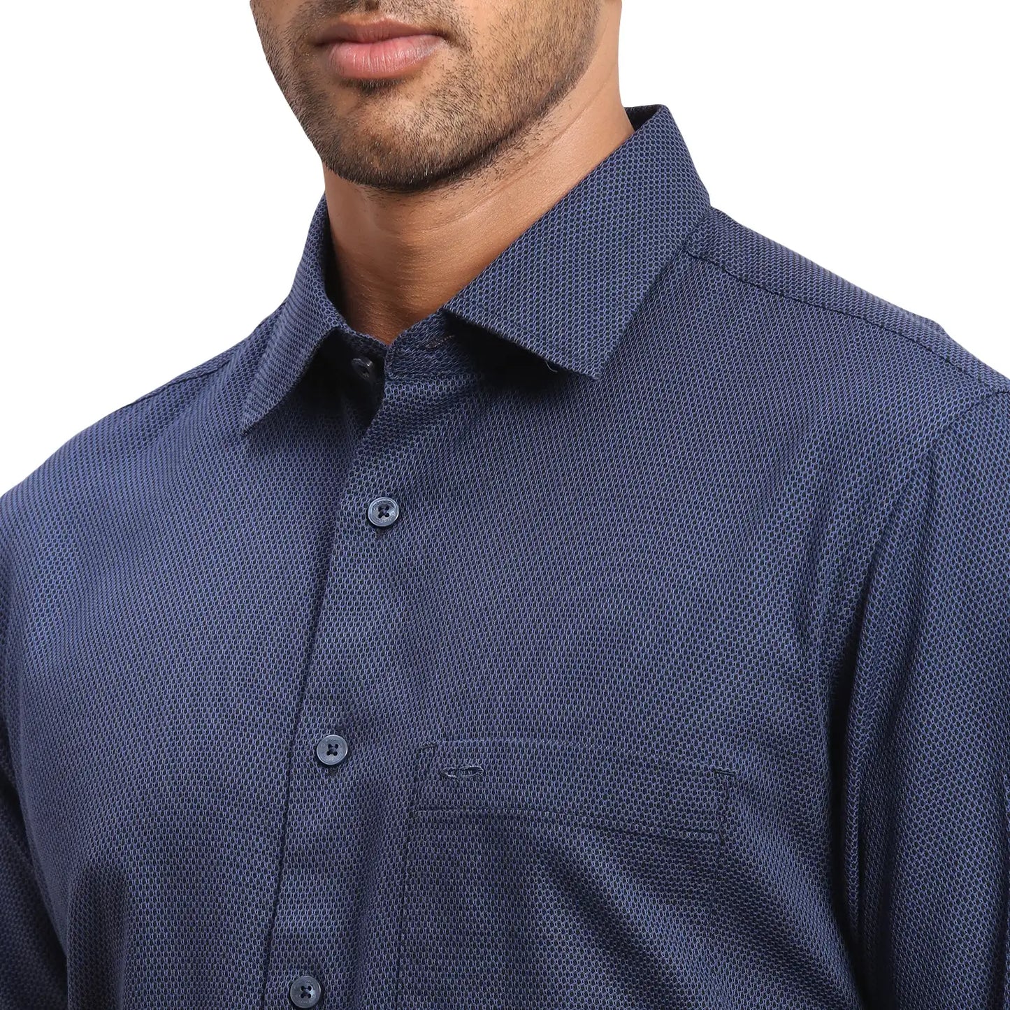 Men Tailored Fit Medium Green Shirt