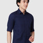 Men Tailored Fit Yellow Shirt