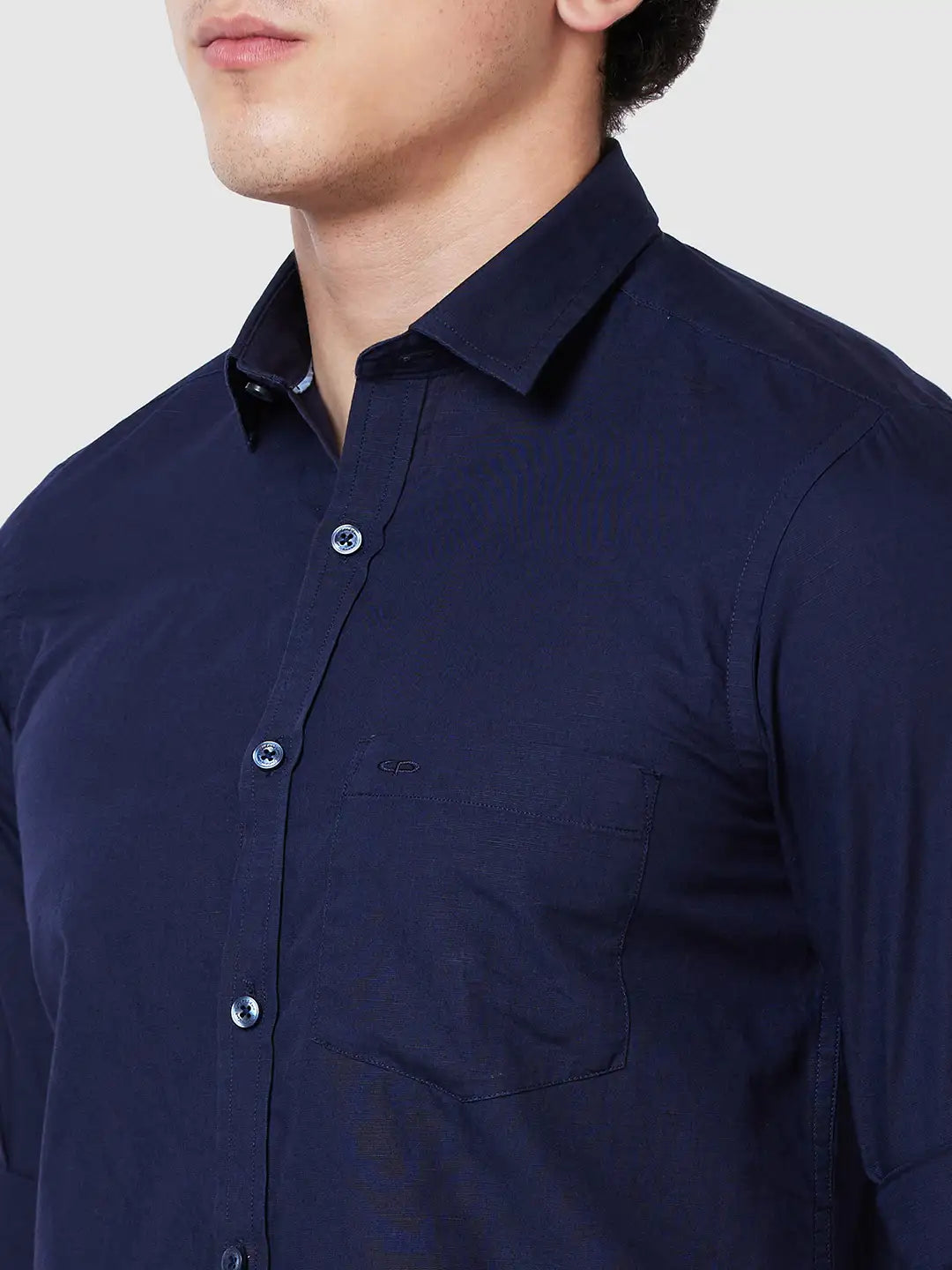 Men Tailored Fit Yellow Shirt
