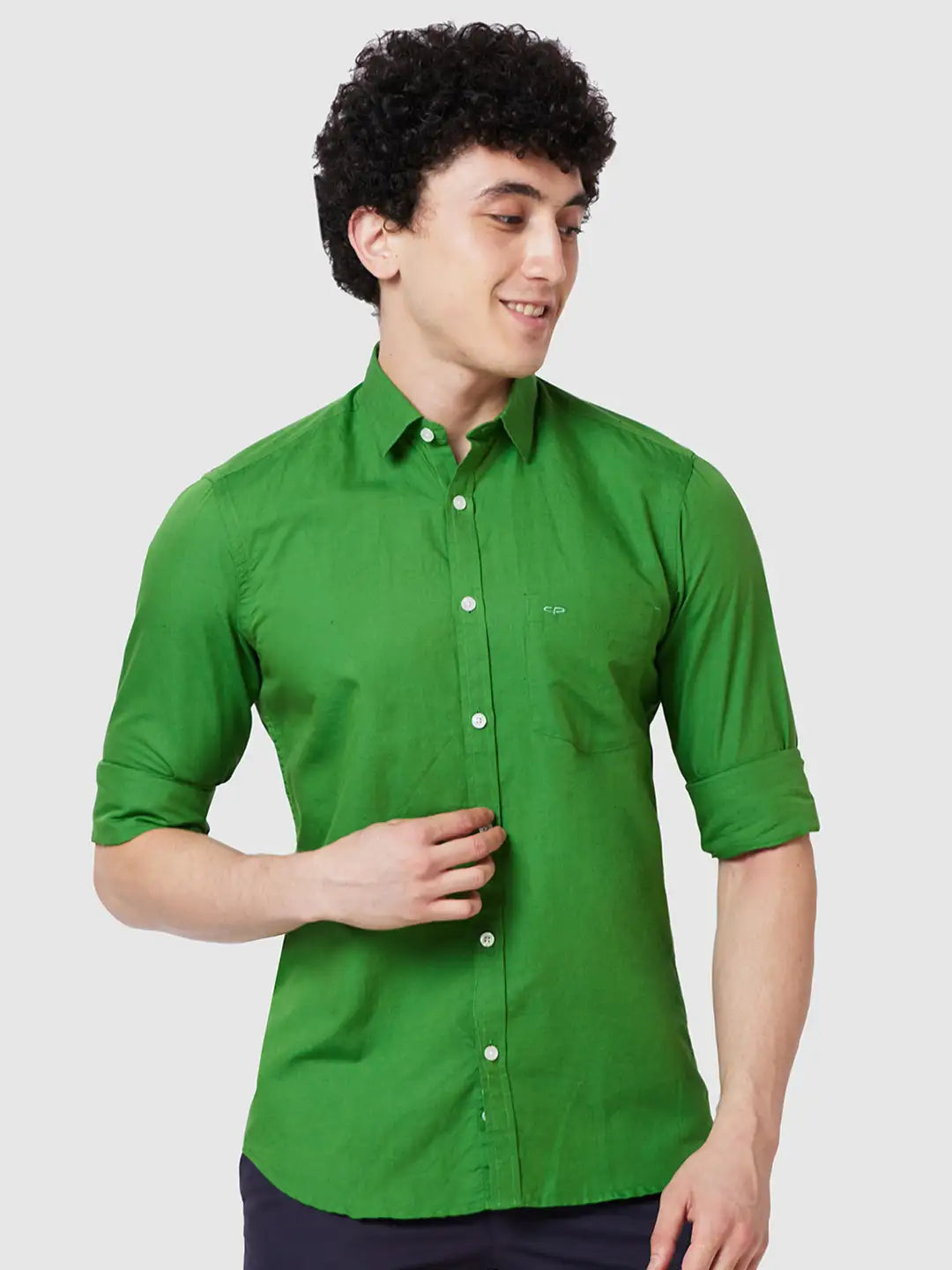 Men Tailored Fit Blue Shirt