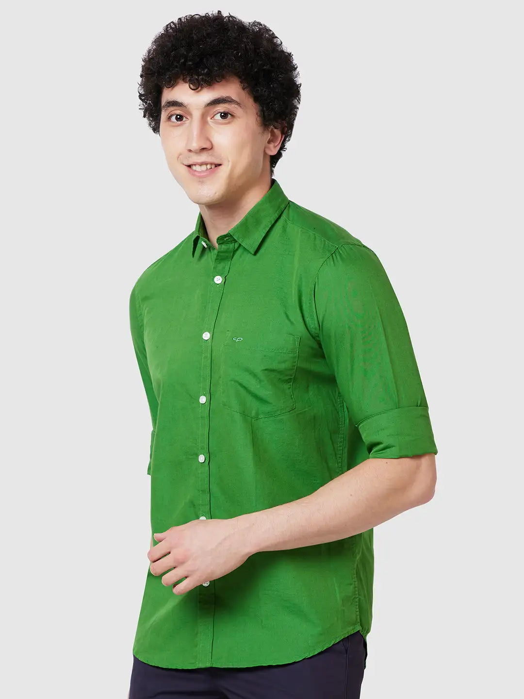 Men Tailored Fit Blue Shirt