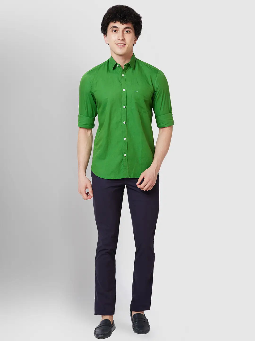 Men Tailored Fit Blue Shirt