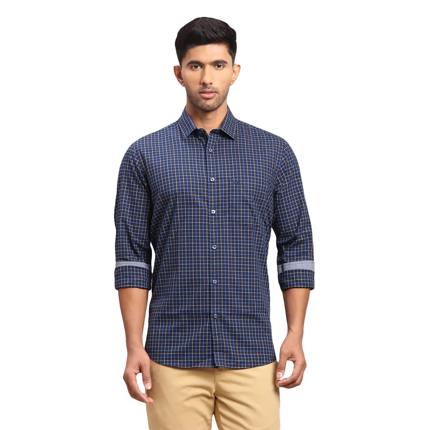 Men Tailored Fit Dark Green Shirt