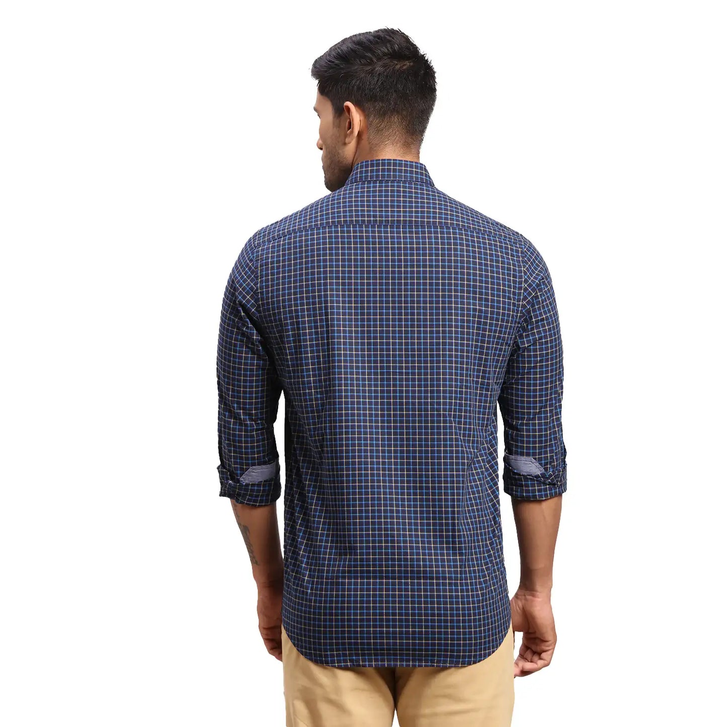 Men Tailored Fit Dark Green Shirt