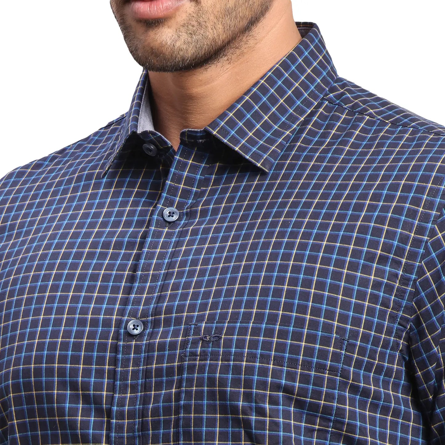 Men Tailored Fit Dark Green Shirt