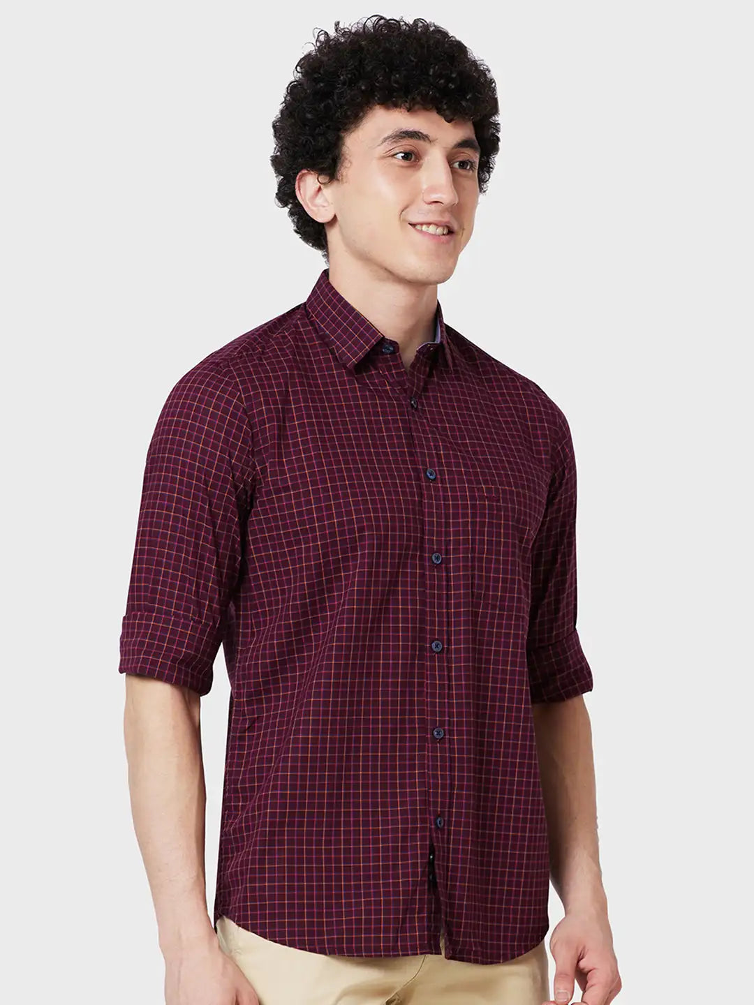 Men Tailored Fit Blue Shirt