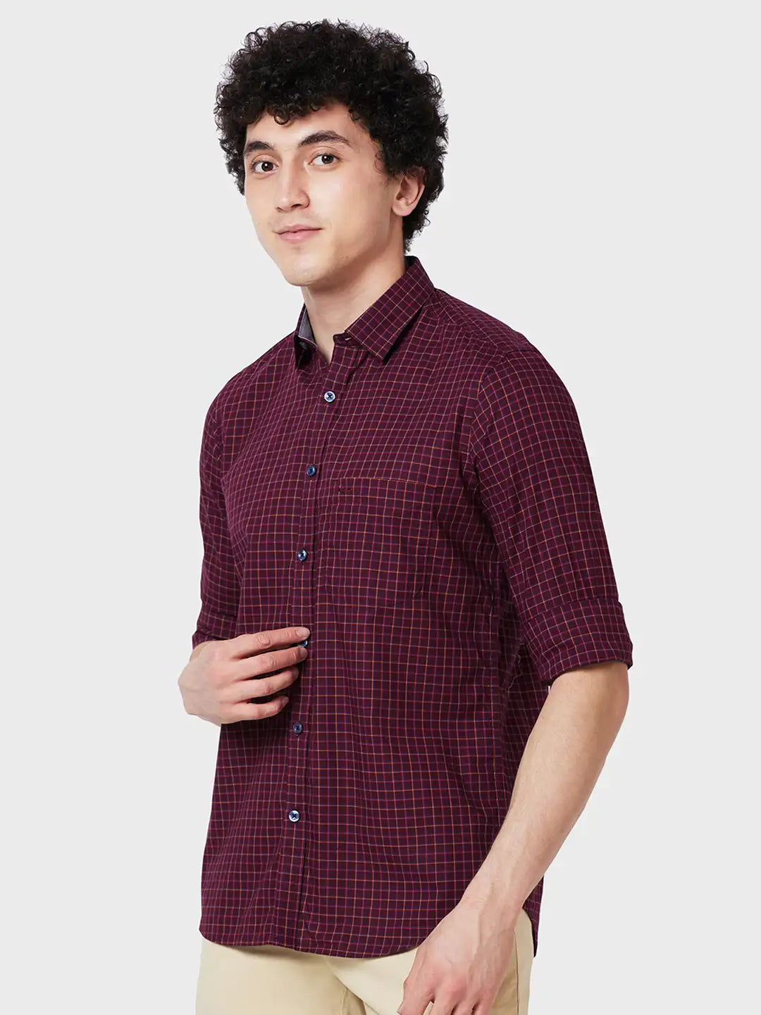 Men Tailored Fit Blue Shirt