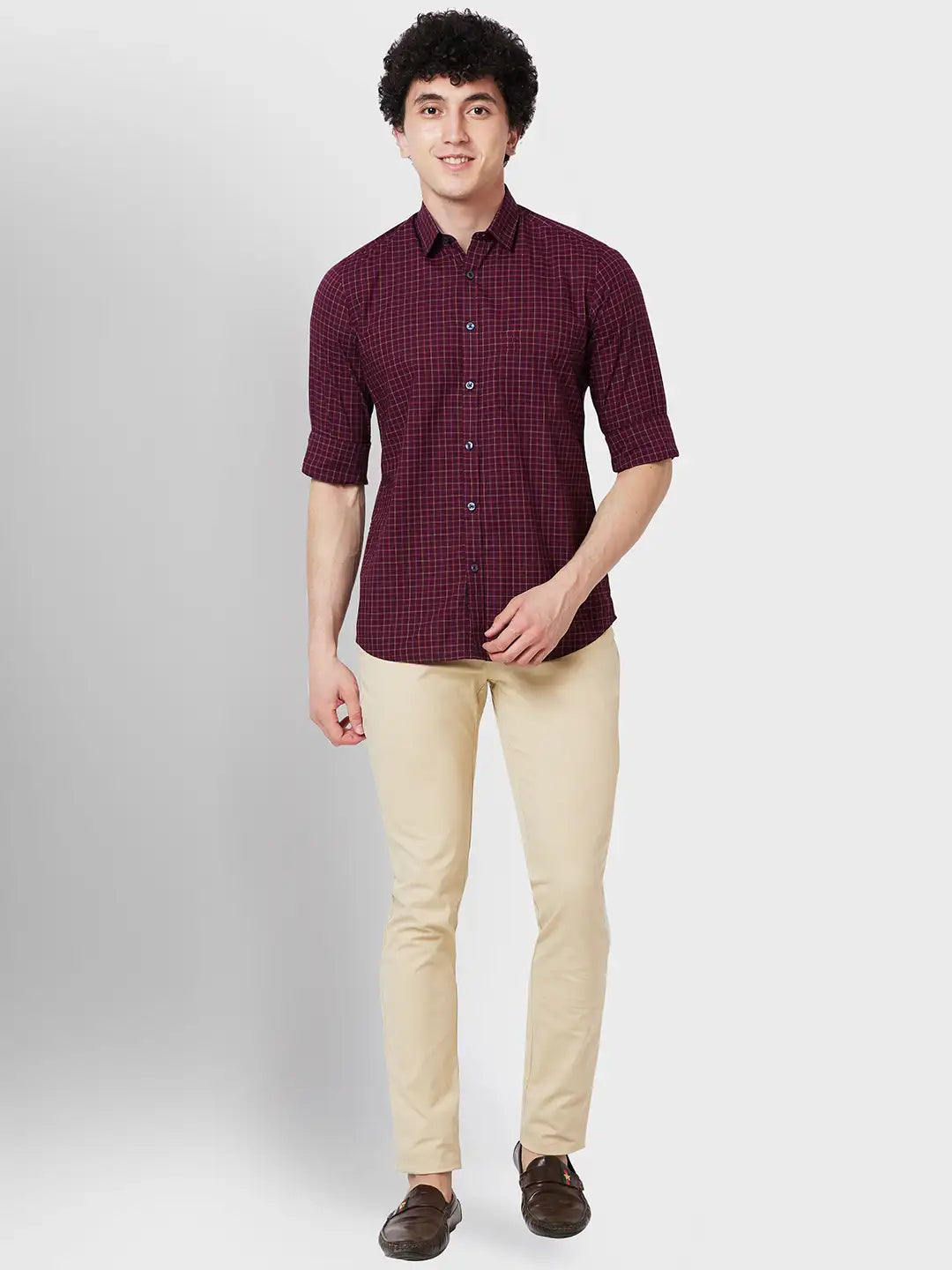 Men Tailored Fit Blue Shirt
