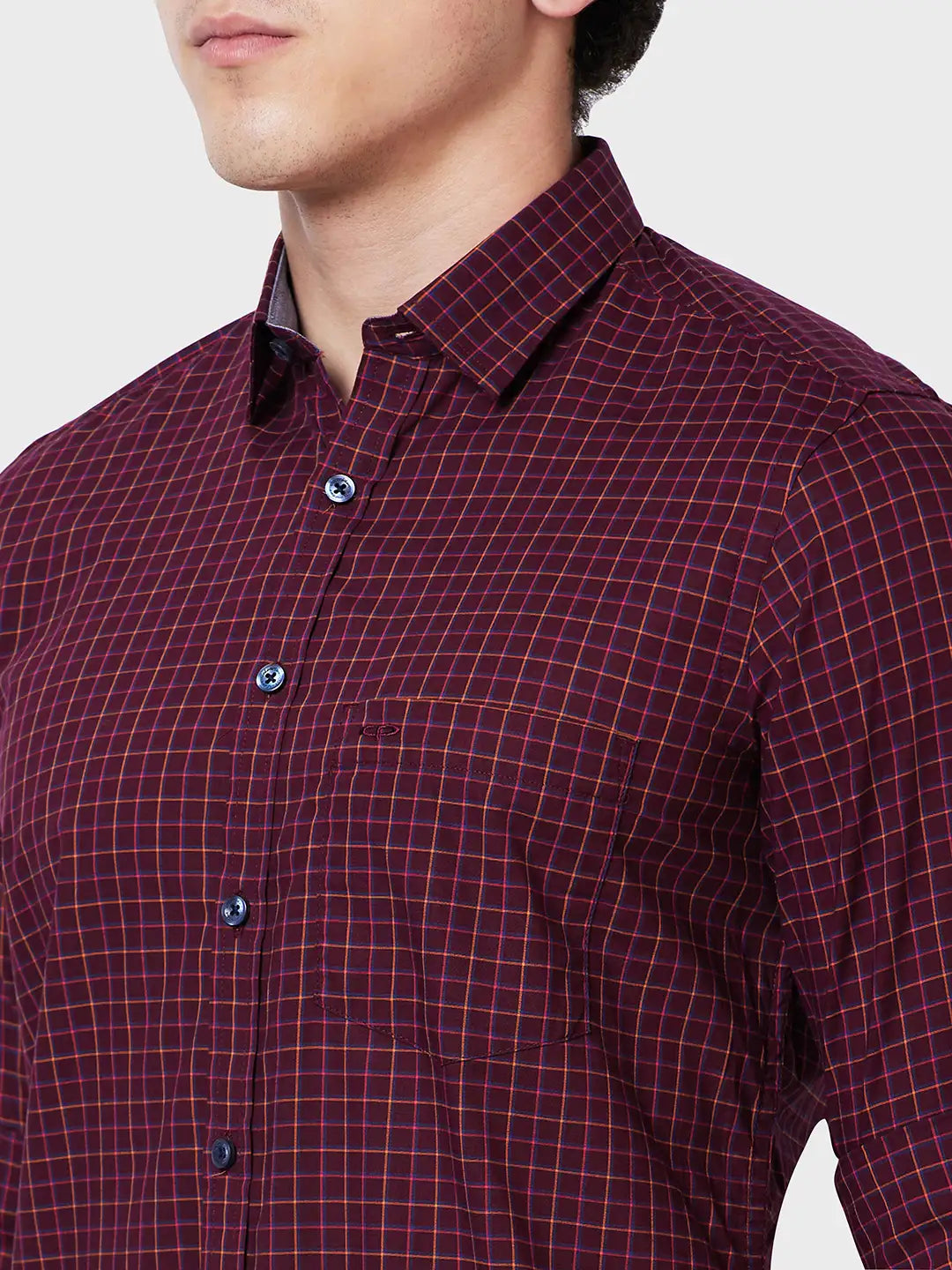 Men Tailored Fit Blue Shirt