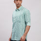 Men Orange Tailored Fit Print Cotton Full Sleeve Shirts