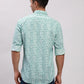 Men Orange Tailored Fit Print Cotton Full Sleeve Shirts