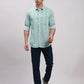 Men Orange Tailored Fit Print Cotton Full Sleeve Shirts
