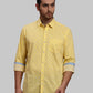 Men Tailored Fit Yellow Shirt