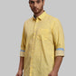 Men Tailored Fit Yellow Shirt