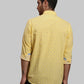 Men Tailored Fit Yellow Shirt