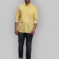 Men Tailored Fit Yellow Shirt