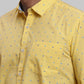 Men Tailored Fit Yellow Shirt