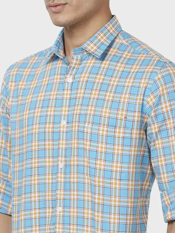 Men Tailored Fit Yellow Shirt