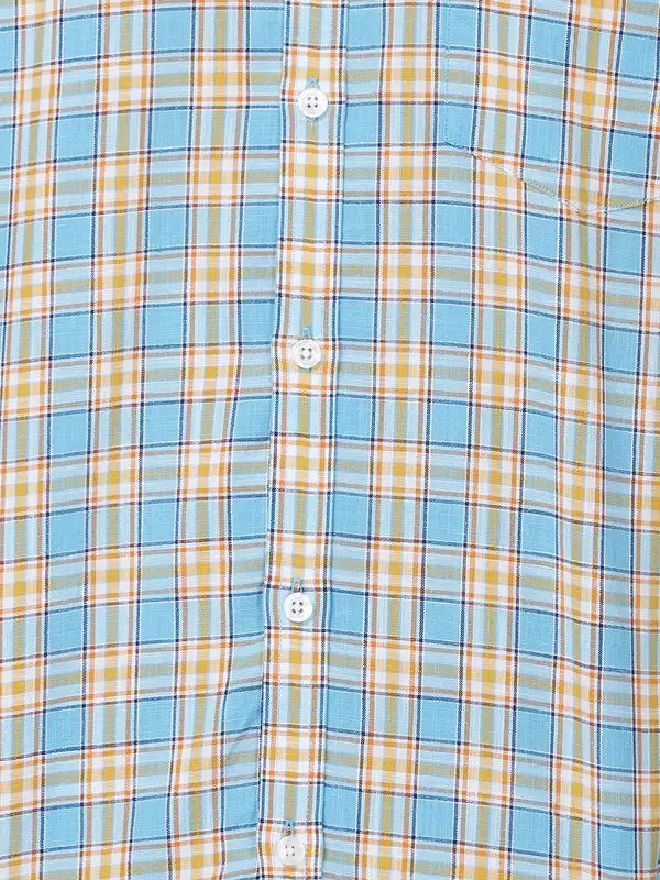 Men Tailored Fit Yellow Shirt