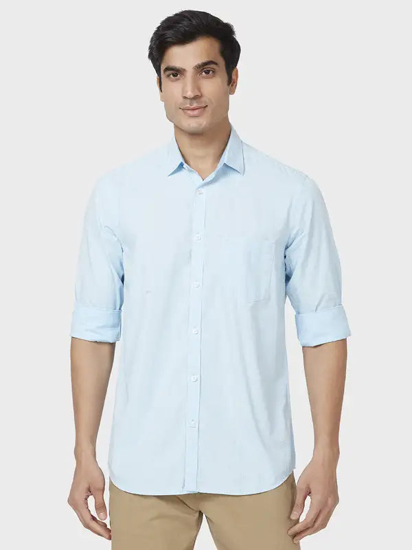 Men Tailored Fit Green Shirt
