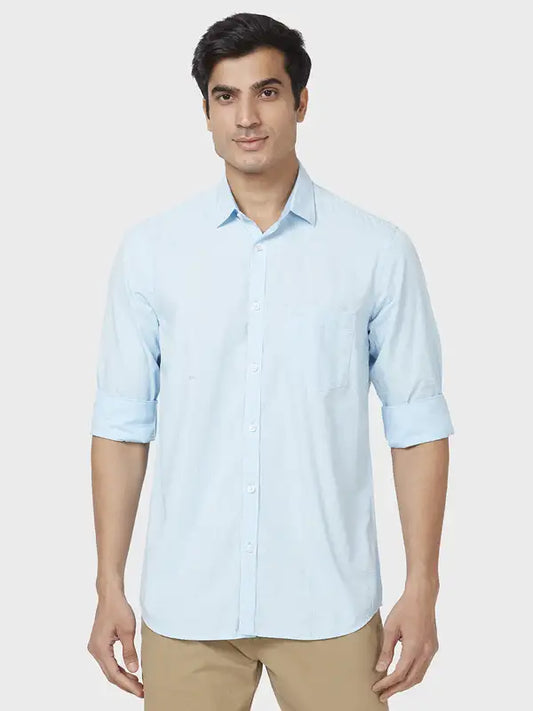 Men Tailored Fit Green Shirt