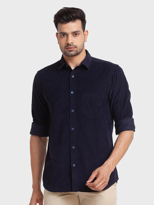 Men Tailored Fit Black Shirt
