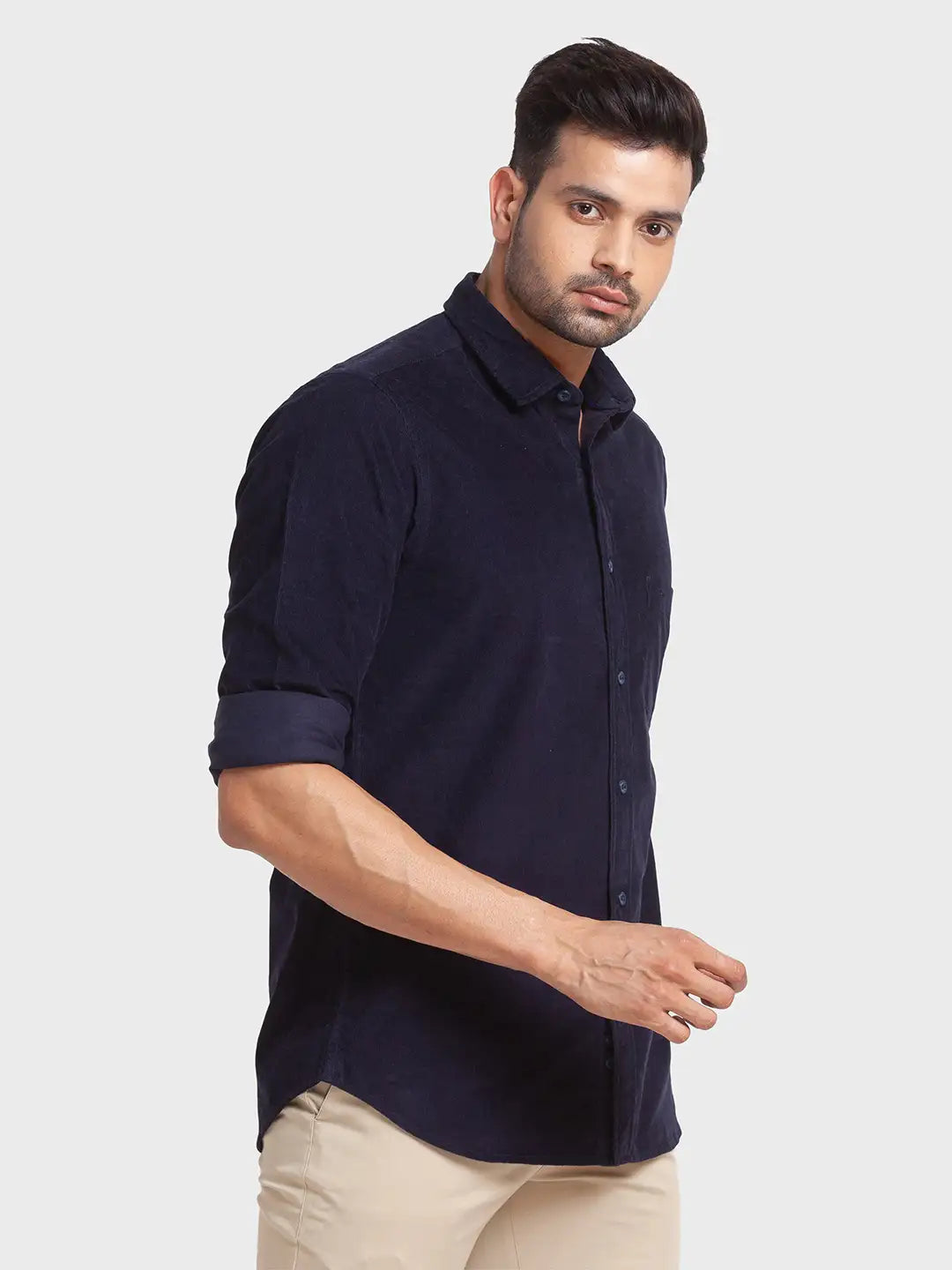 Men Tailored Fit Black Shirt