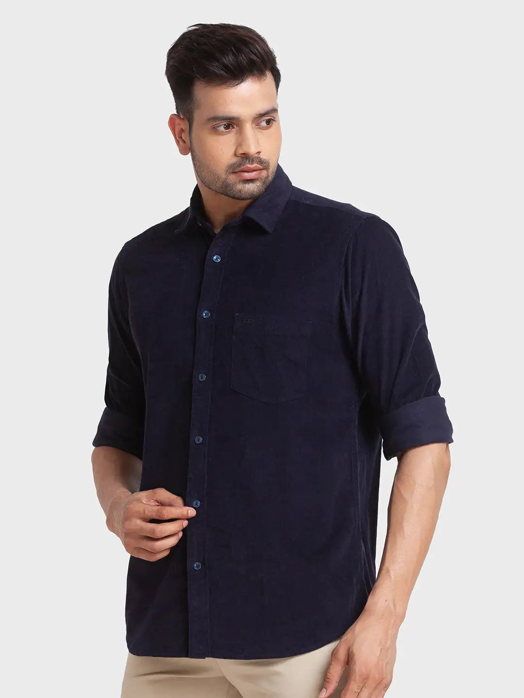 Men Tailored Fit Black Shirt