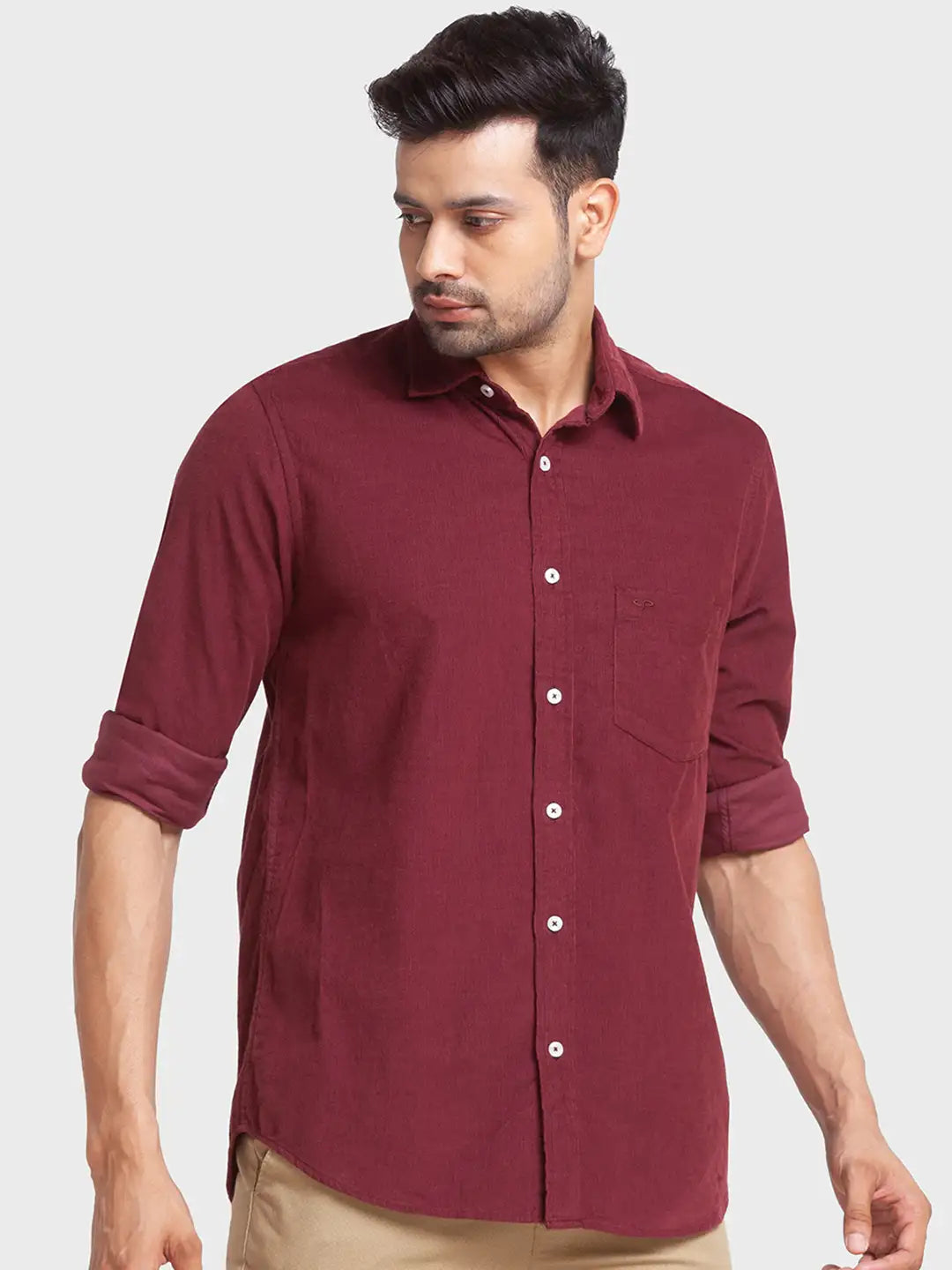 Men Tailored Fit Blue Shirt